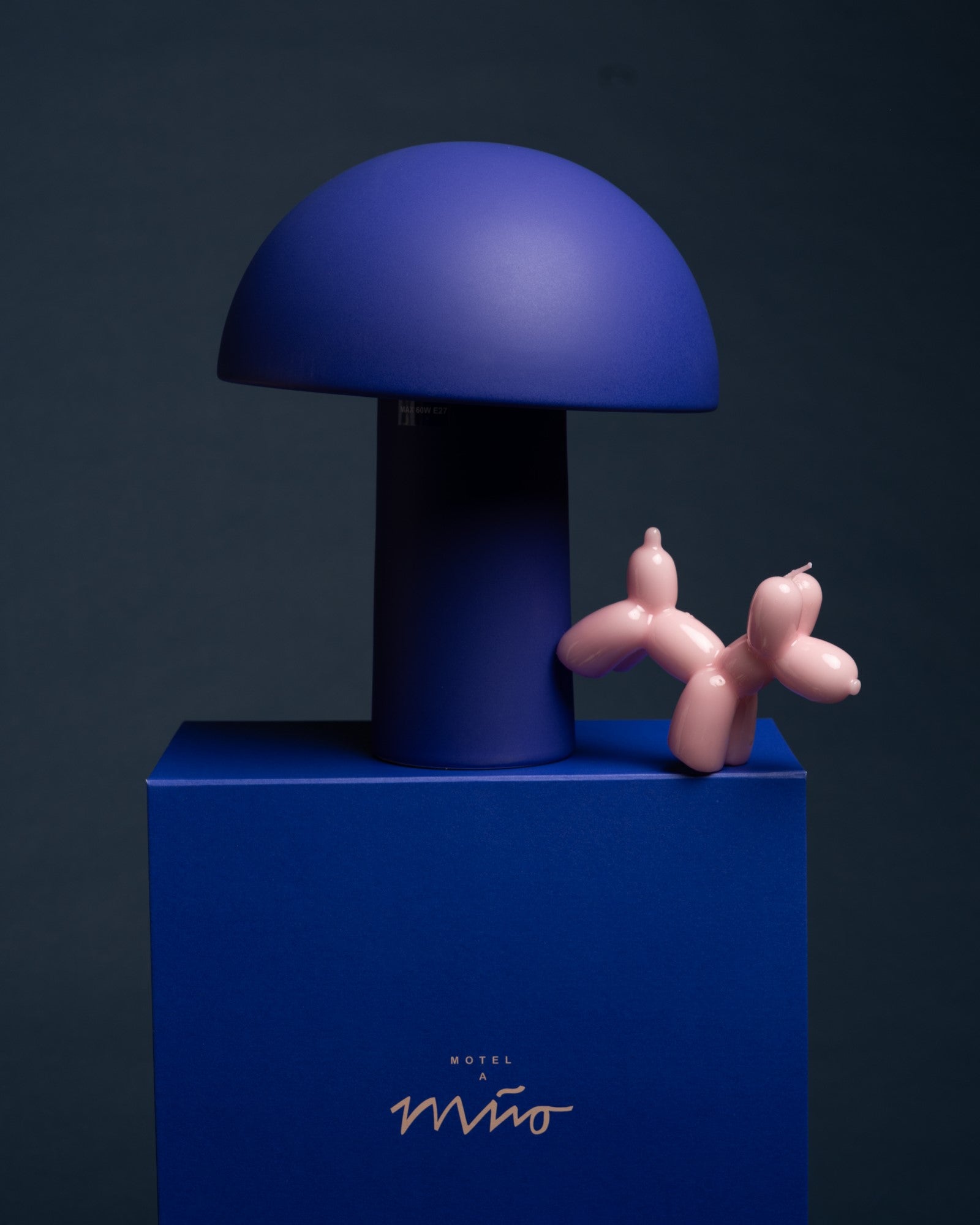 Cogumelo Keramiklampe dunkelblau