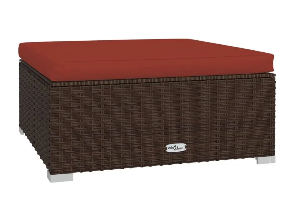 Set de Sofás de Jardín 8 Piezas y Cojines Ratán Sintético Marrón BT2723262