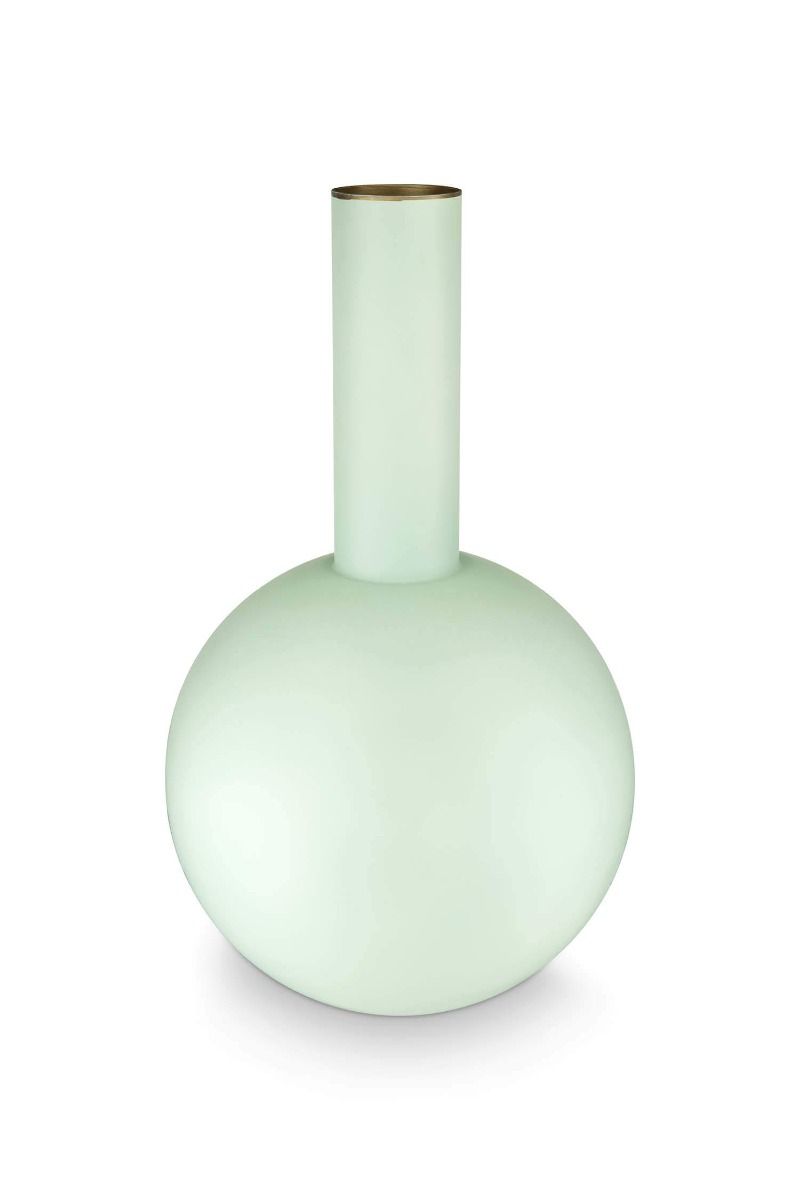 Vase Metal Large Matt Light Blue 42cm