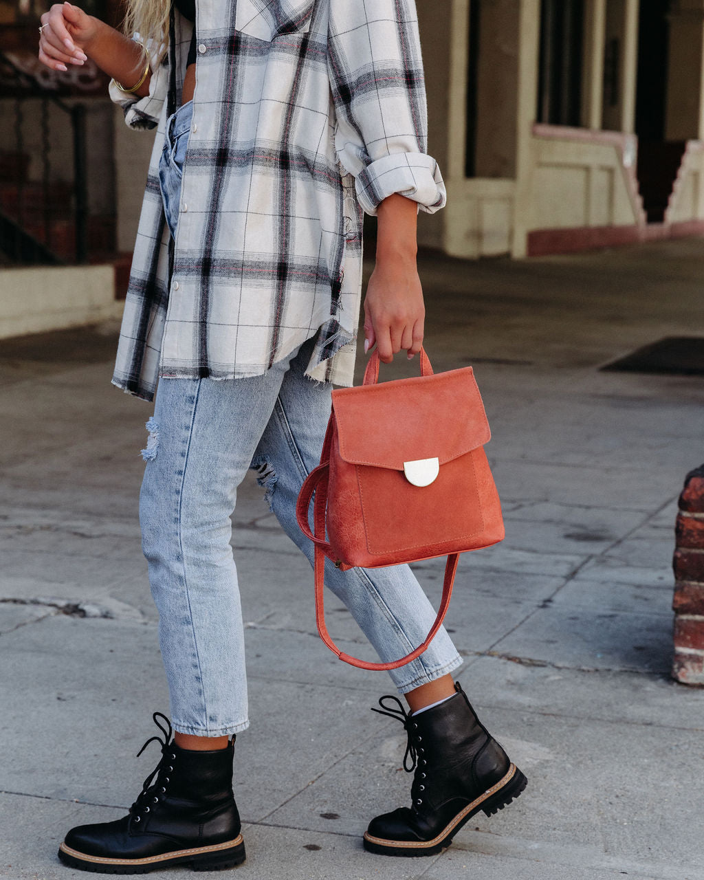 Claudette Crossbody Backpack - Cinnamon - SALE - Se7enfashion
