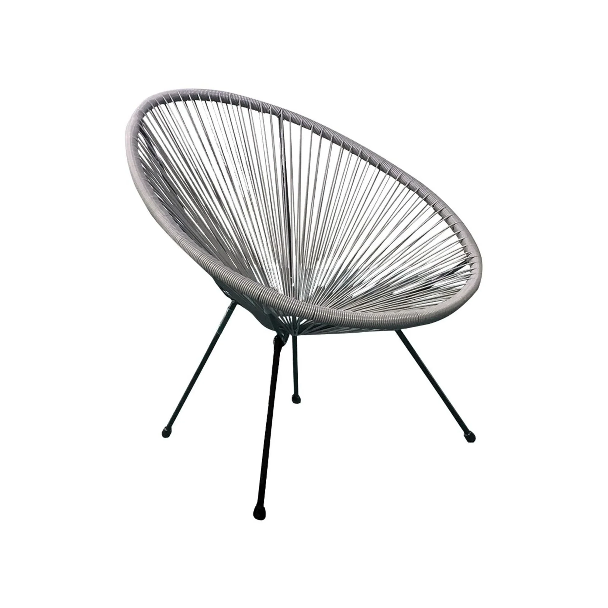 HighlanderHome Water-resistant Retro-modern Outdoor Acapulco Chair White