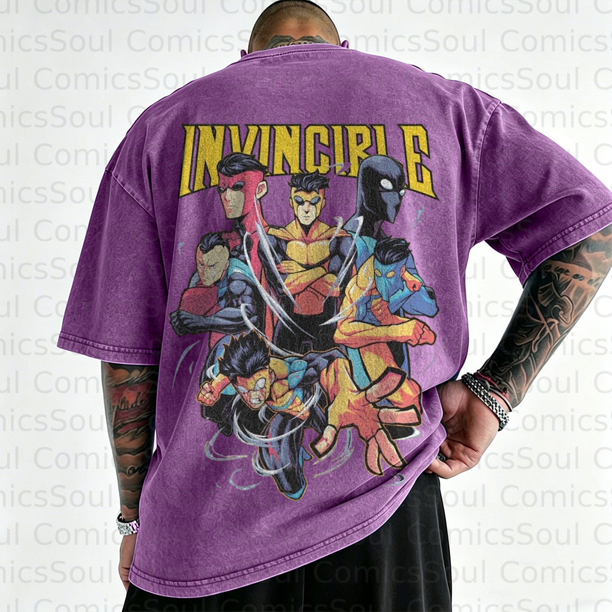 Unisex Anime Inspired Vintage Washed T-Shirt