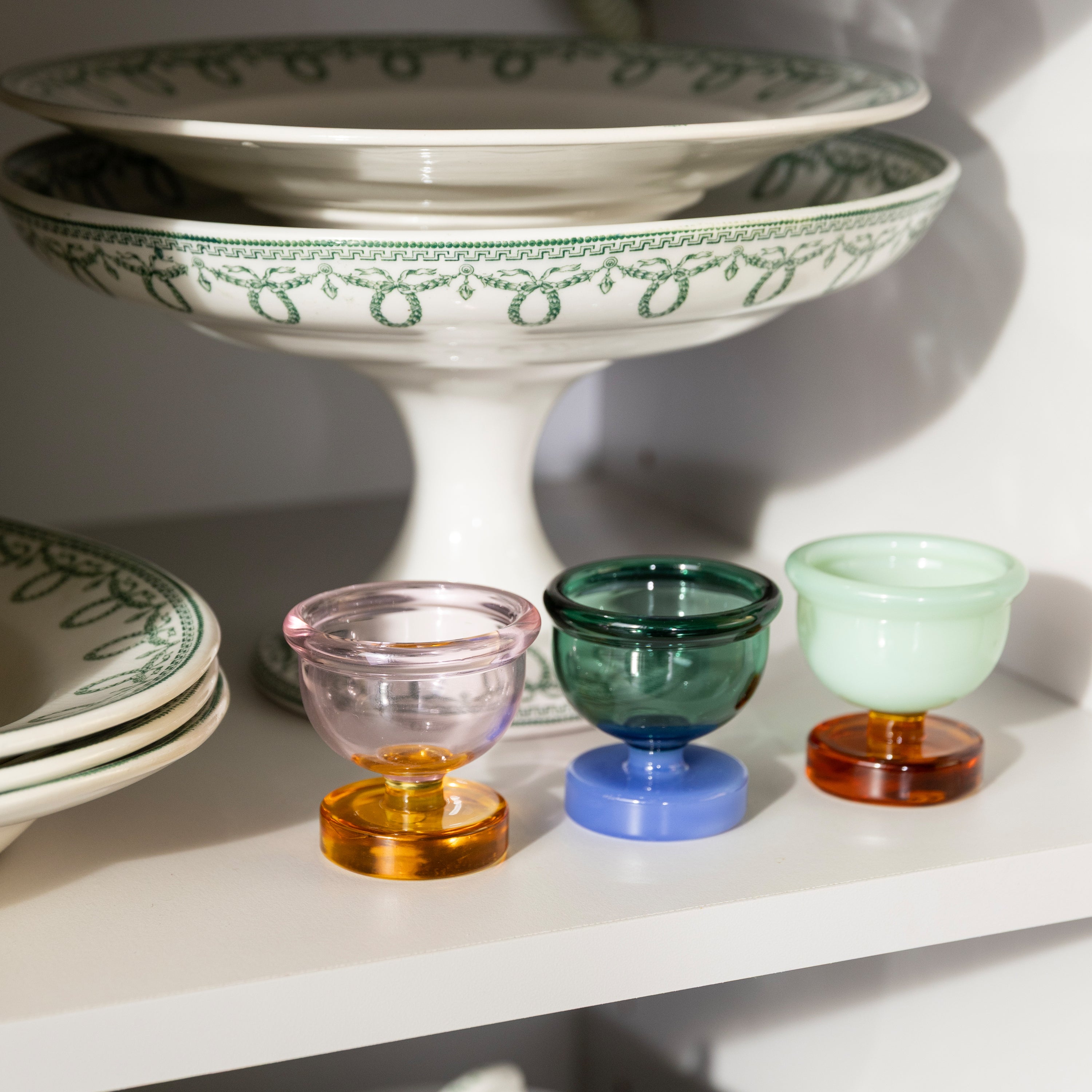 &k amsterdam Cantine Eierdopjes - Set van 2 - Blauw