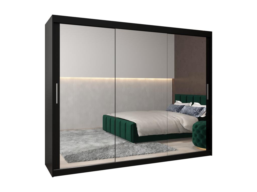 Armario Nestleano 3 de puertas correderas 200/250/62 3 puertas negro/negro