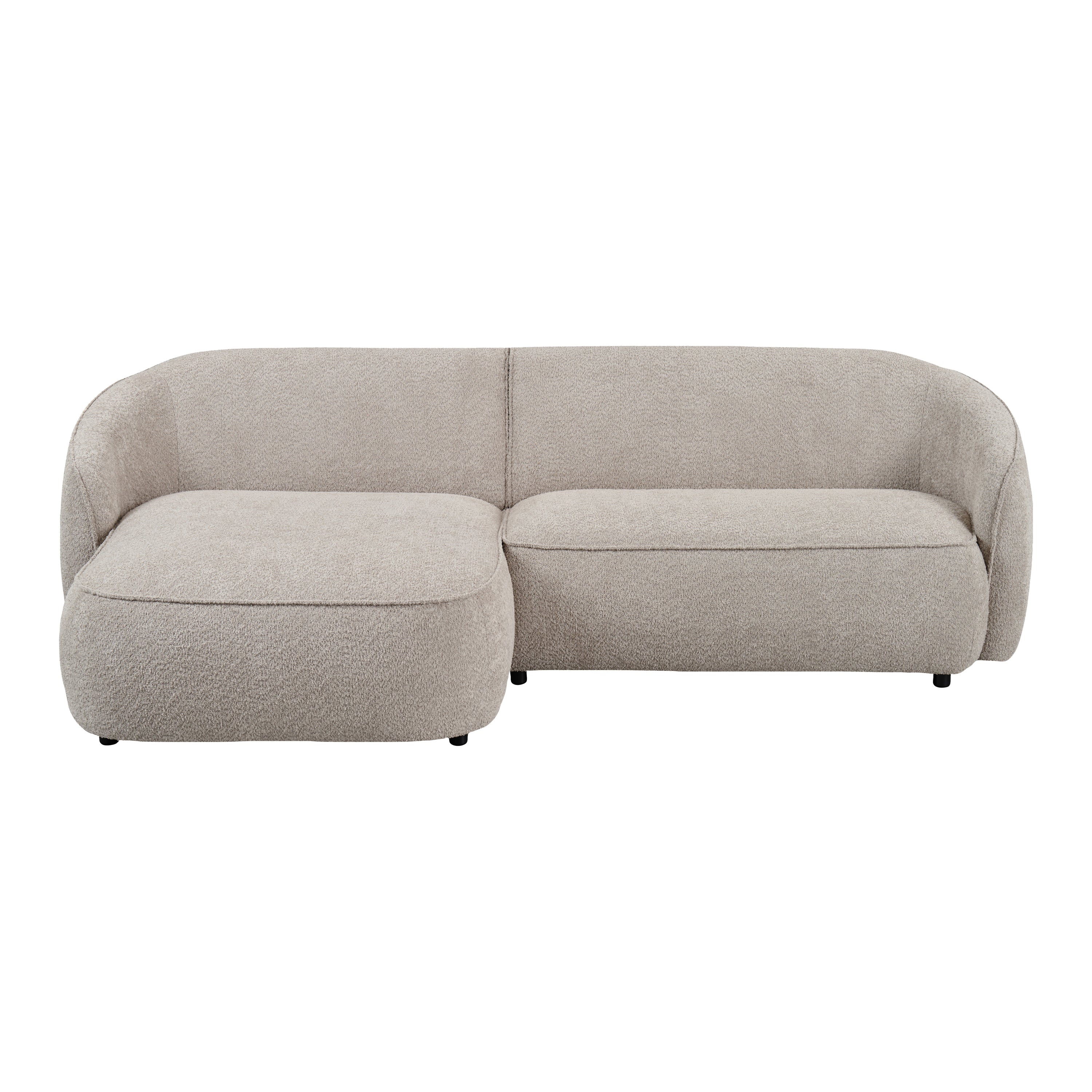 Blokker Chubby Hoekbank met Chaise Longue Links - Bouclé Greige