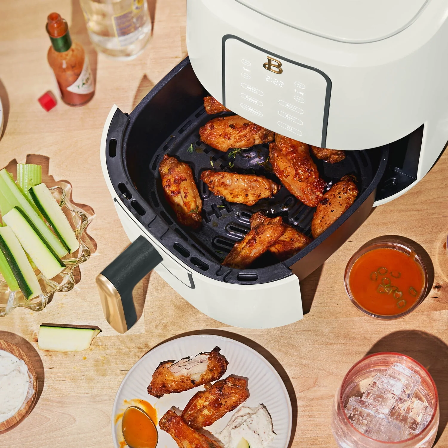 Beautiful 3 Qt Air Fryer with TurboCrisp Technology, White Icing by Drew Barrymore - Image 10