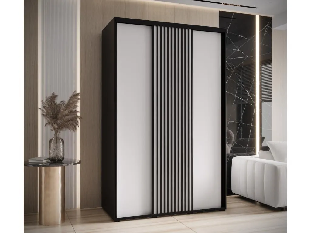 ARMARIO Casabellaes 1 DE PUERTAS CORREDERAS 235.2/160/60 3 puertas (negro/blanco) 44056MZRH