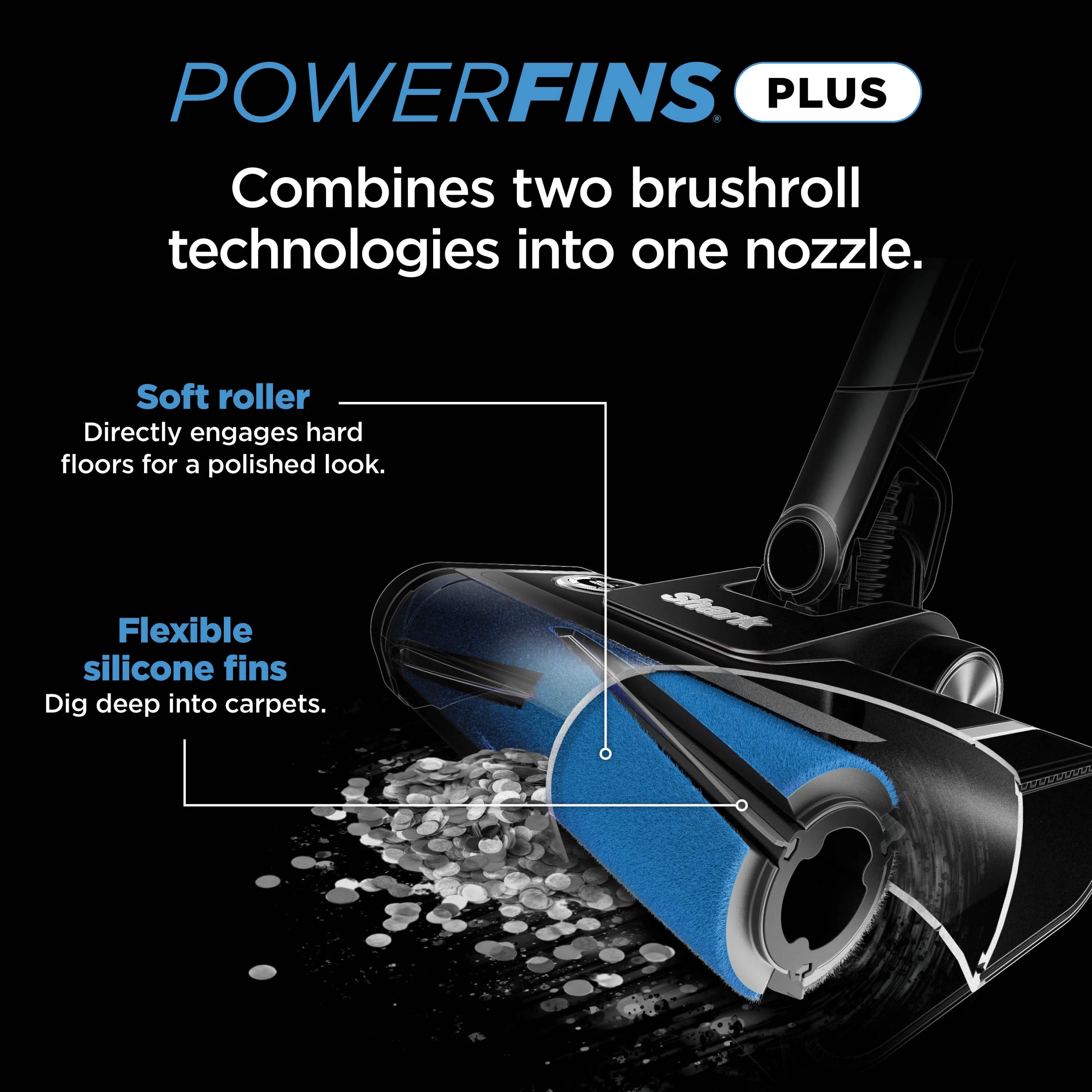 Shark® Cordless Pro Stick Vacuum with Clean Sense IQ Technology, Power Fins PLUS Brushroll, Crevice Tool Included, HEPA Filtration, IZ540H - Image 4