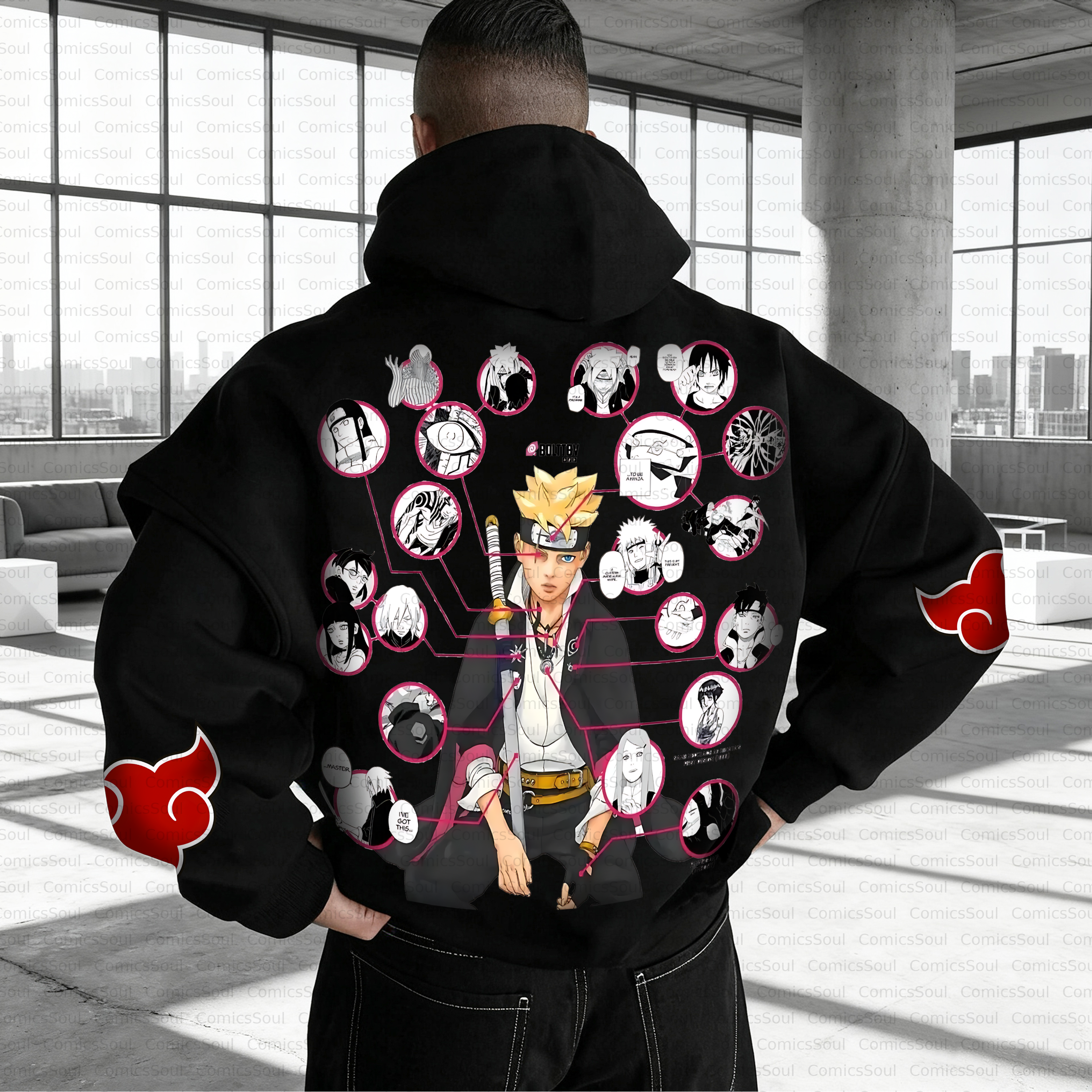 Unisex Anime Inspired Vintage Plush Hoodie