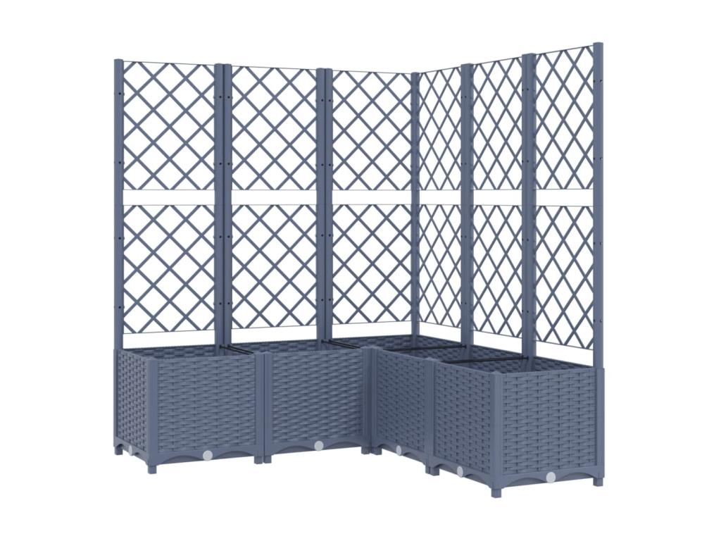 Con Decoratodo nrejado Gris oscuro 120x120x136 cm PP