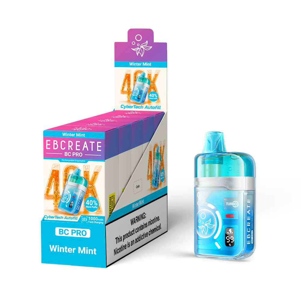EBCREATE BC PRO ladattava kertakäyttöinen sähkötupakka (kaikki maut)