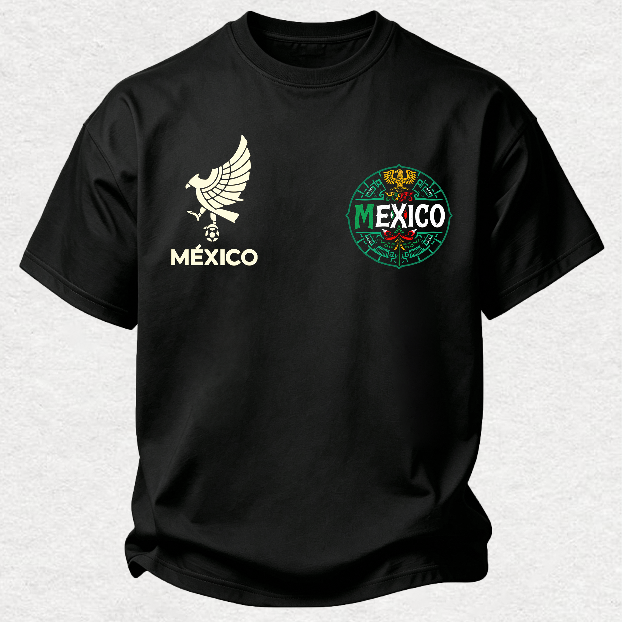 Aztec Eagle Shield Graphic Printed Unisex Oversized T-shirt