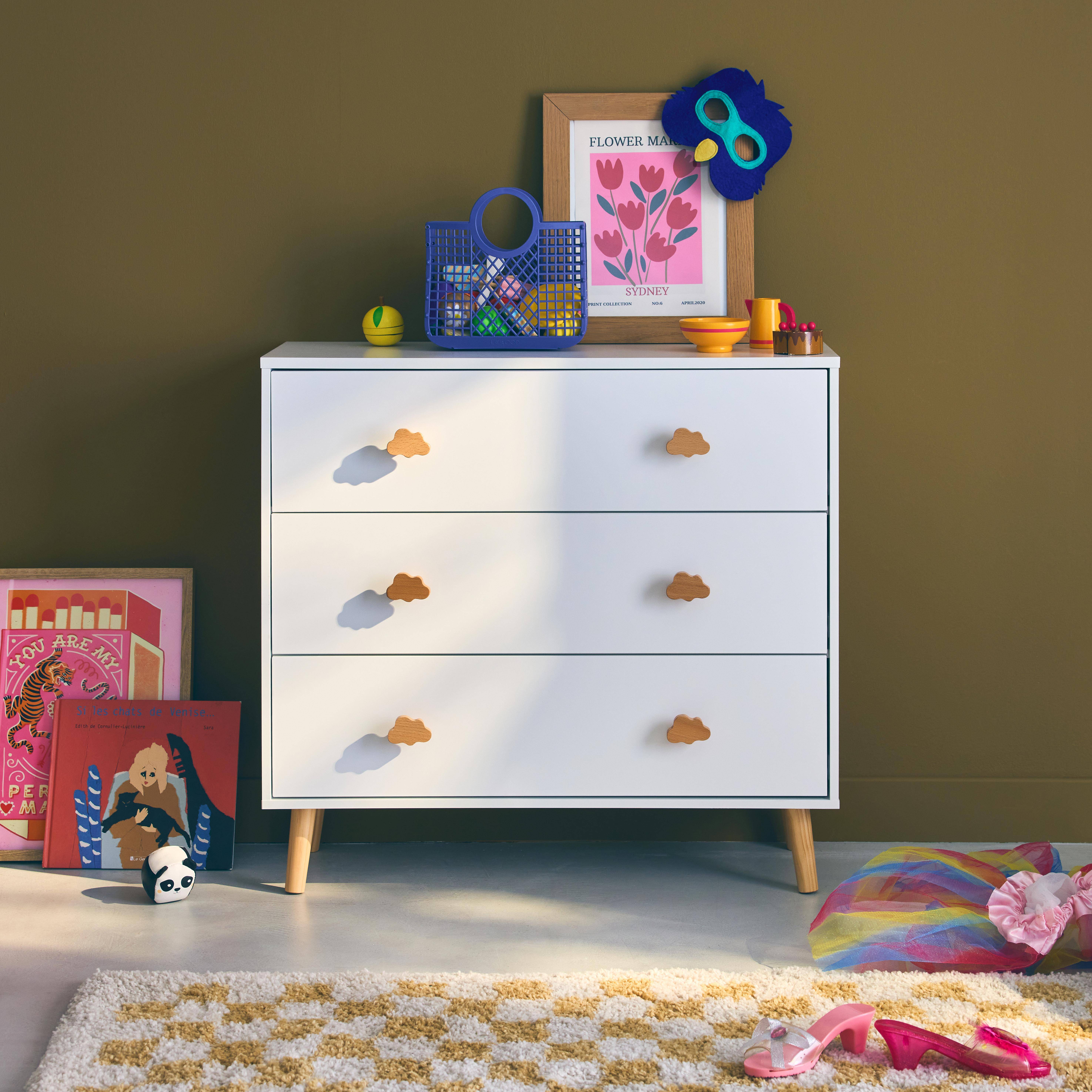 Nephos - Cómoda infantil, 3 cajones