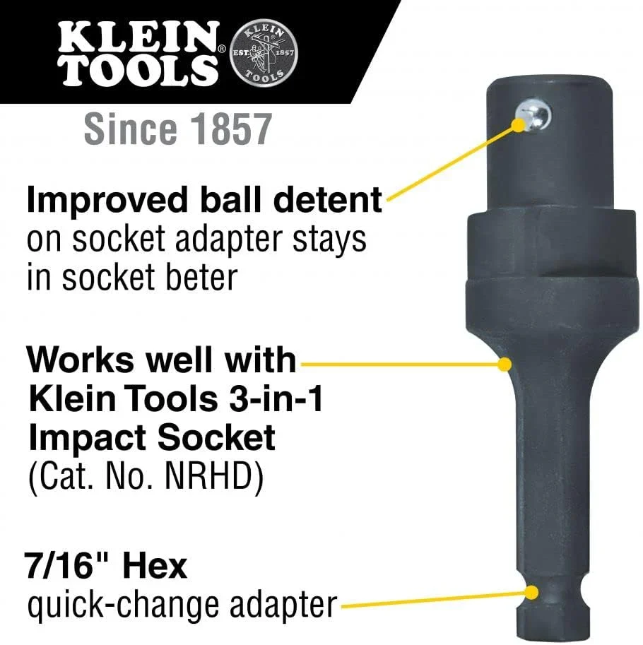 Klein Tools Single-Ended Impact Socket, 3/4-Inch, 1-Inch And 1-1/8-Inch - NRHD3 - Image 6 Klein Tools Single-Ended Impact Socket, 3/4-Inch, 1-Inch And 1-1/8-Inch - NRHD3 - Image 6
