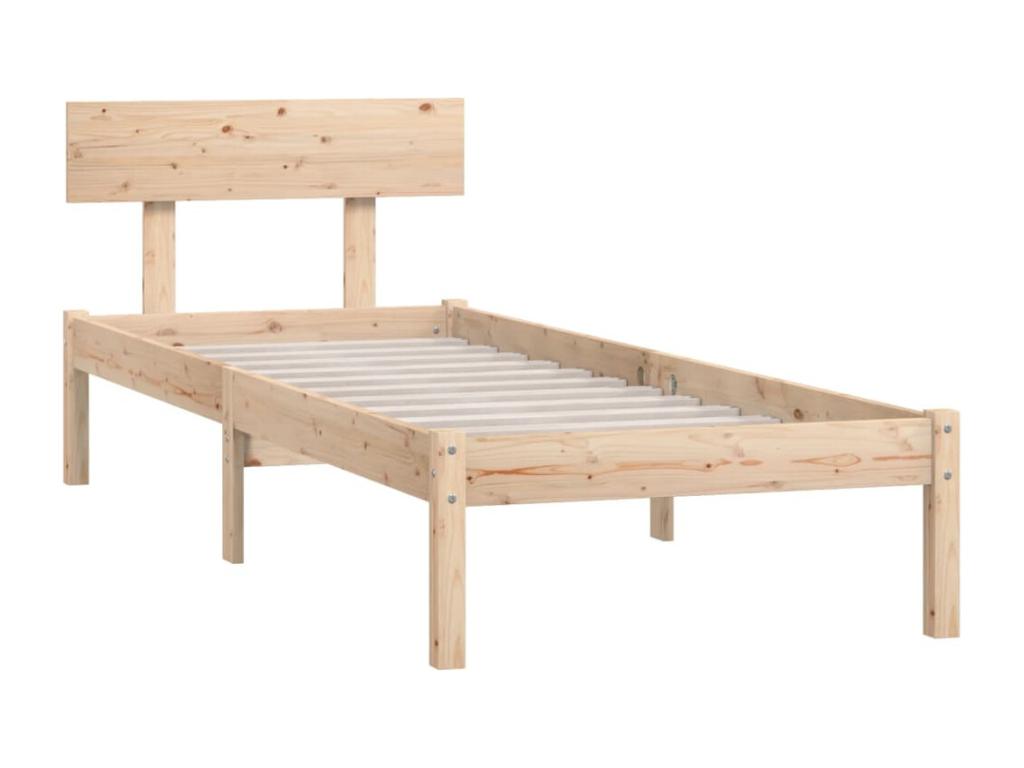 Mueblescolor de cama individual pequeña sin colchón madera maciza