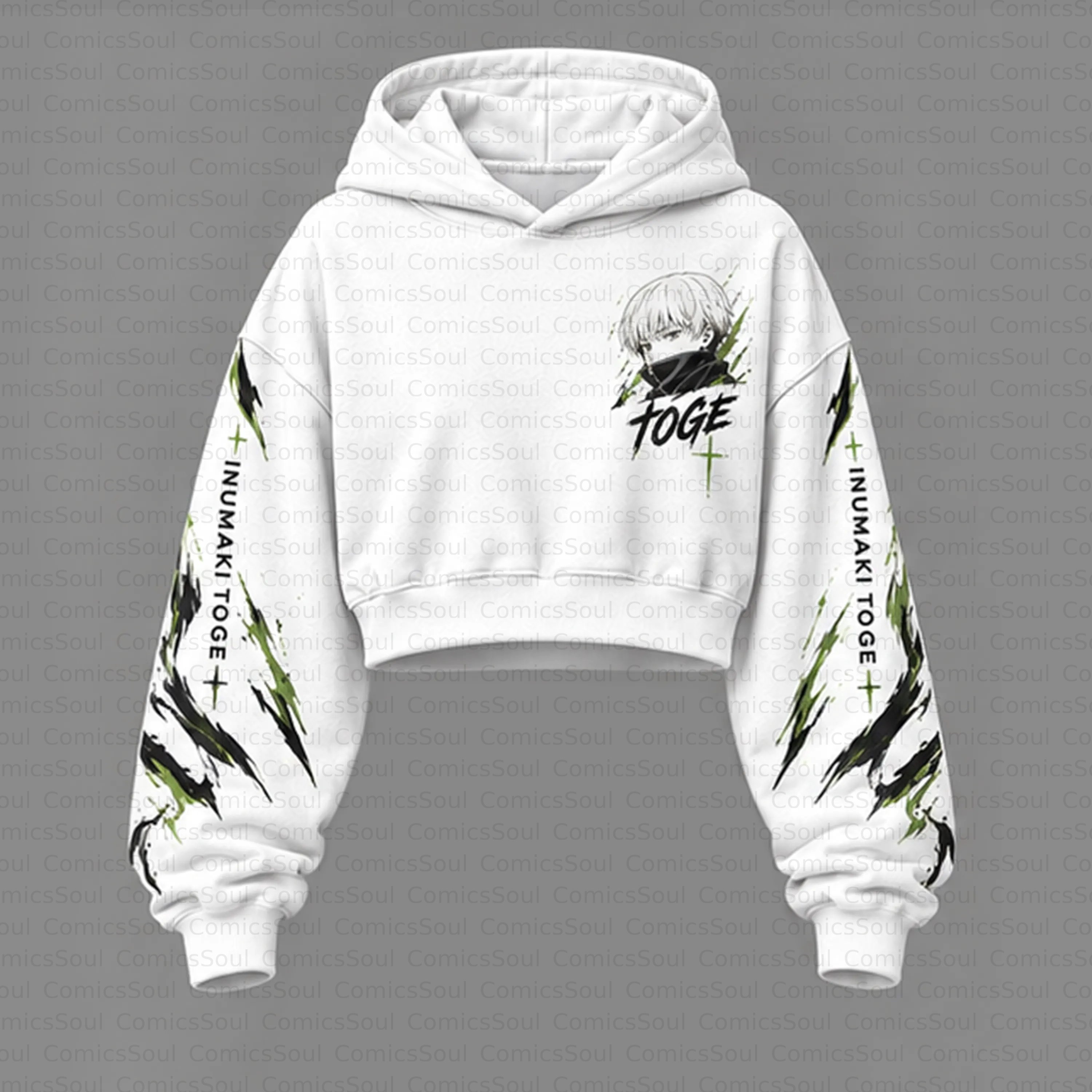 Jujutsu Kaisen Cropped Long Sleeve Hoodie & High Waist Jogger Pants Two Piece TeeThreads Sustain the Scene with Custom Apparel