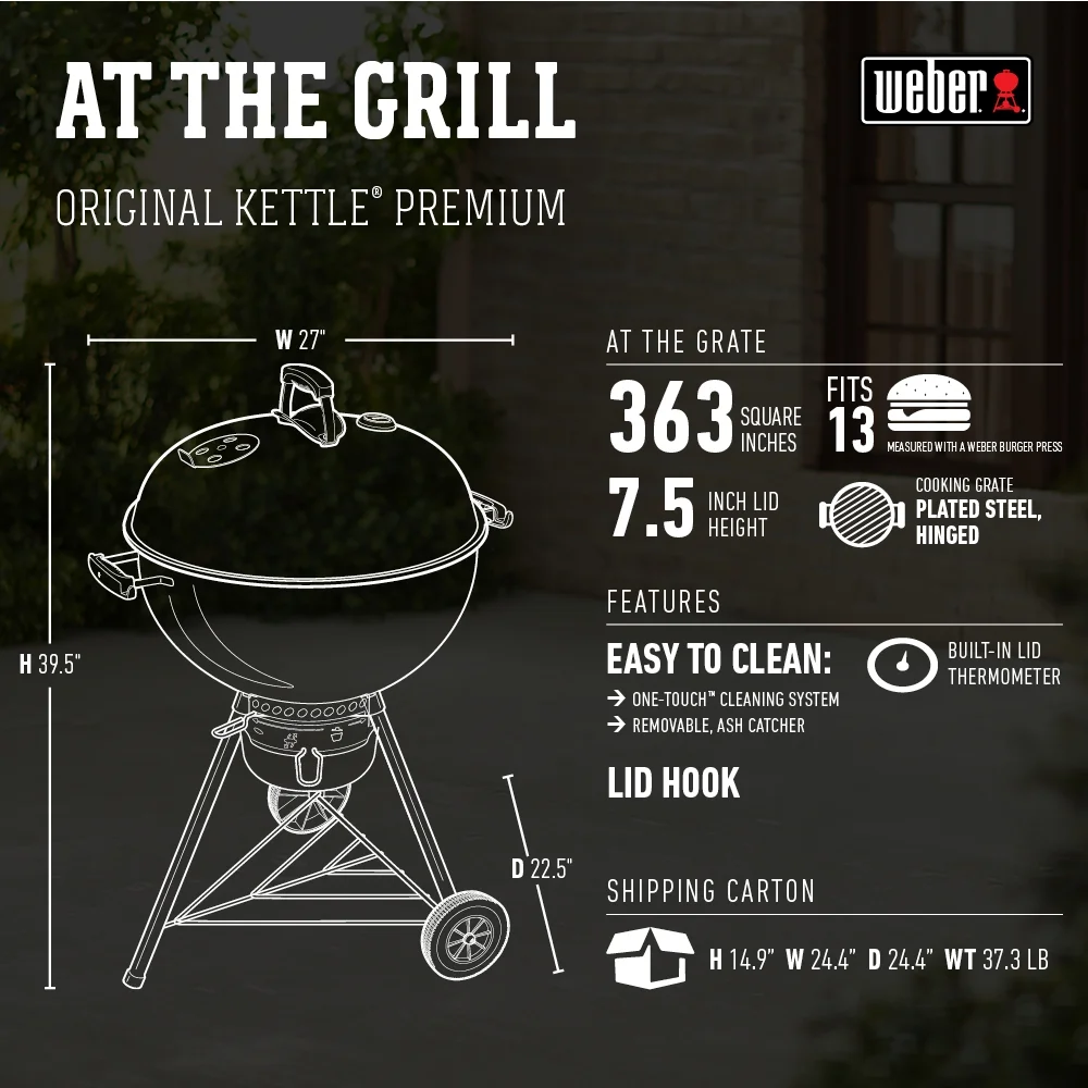 Weber Original Kettle Premium Charcoal Grill - Image 5