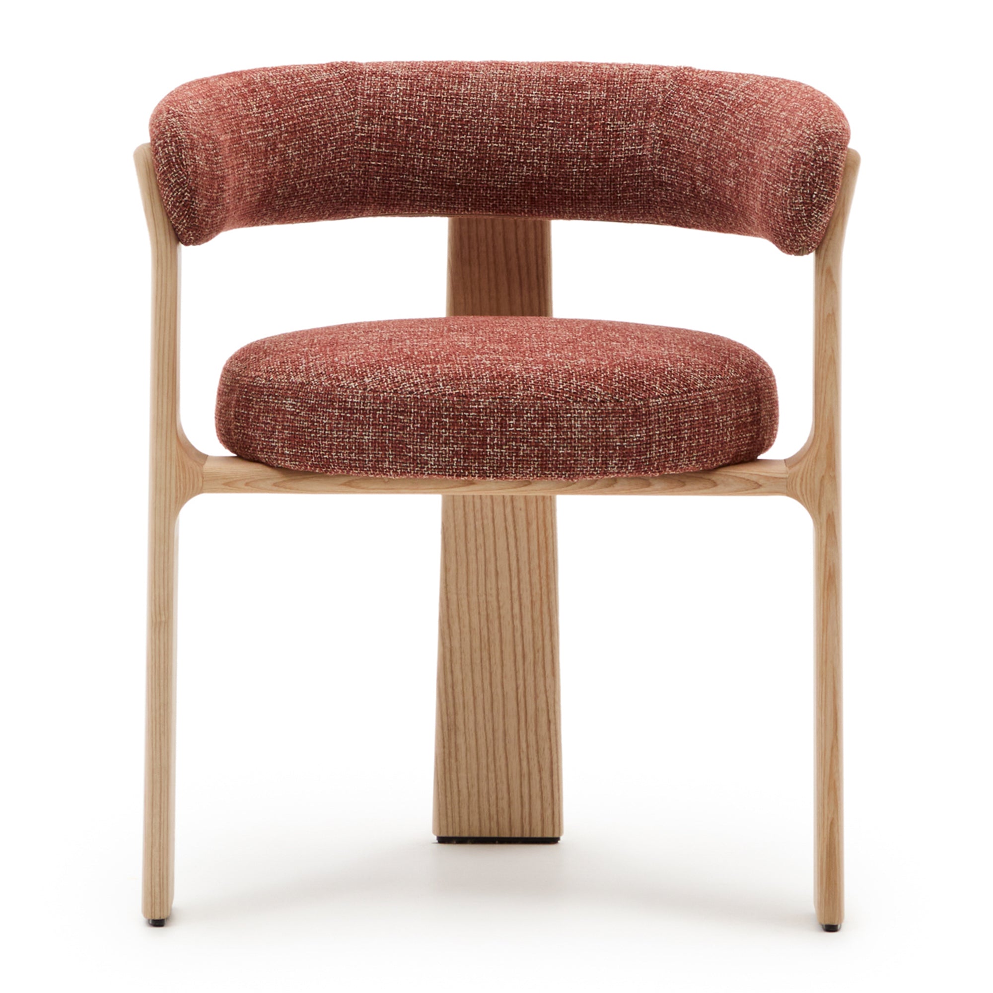 Kave Home Granite Eetkamerstoel - Terracotta / Licht Essenhout