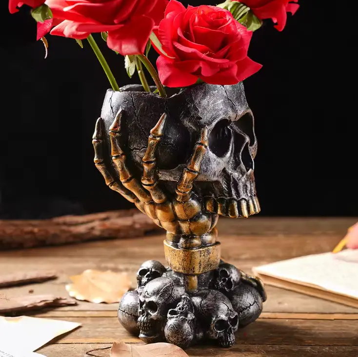 GrimHand™ Skull Vase