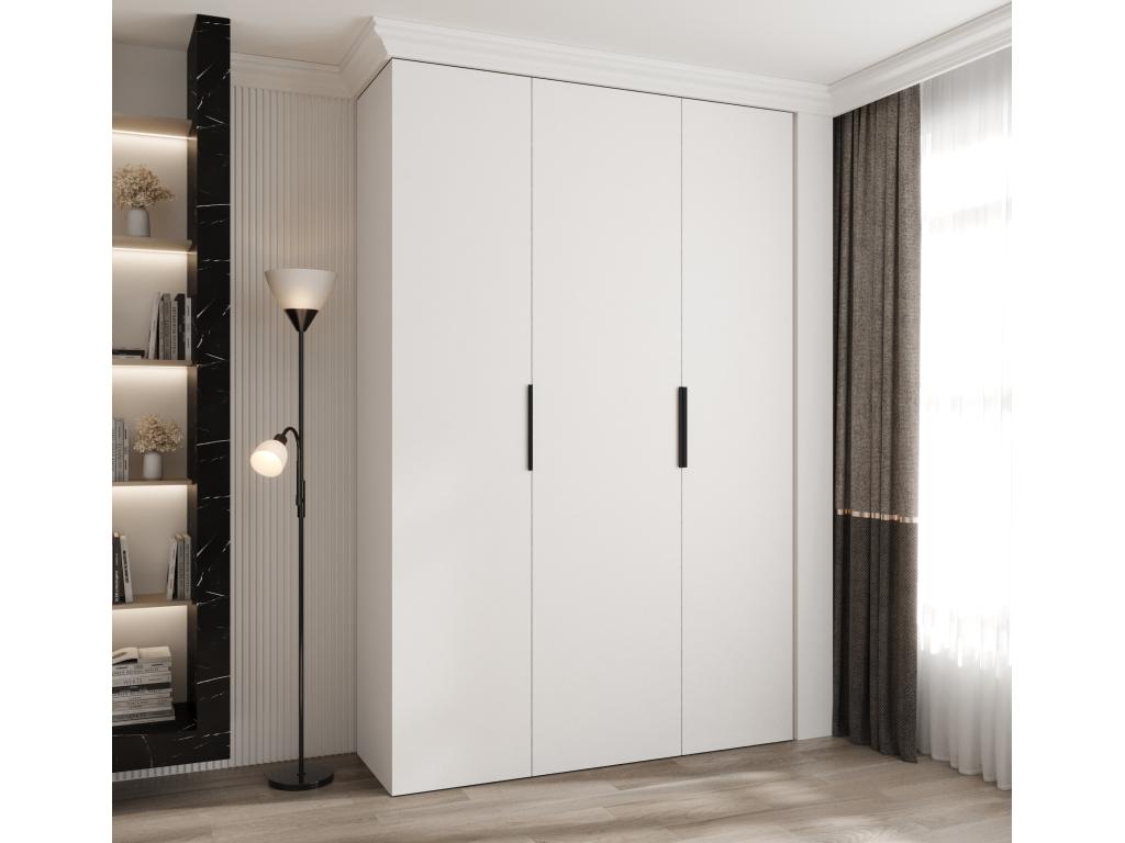 Armario Hominor 4 con puertas batientes 245 - 5/160/50 3 puertas blanco/negro
