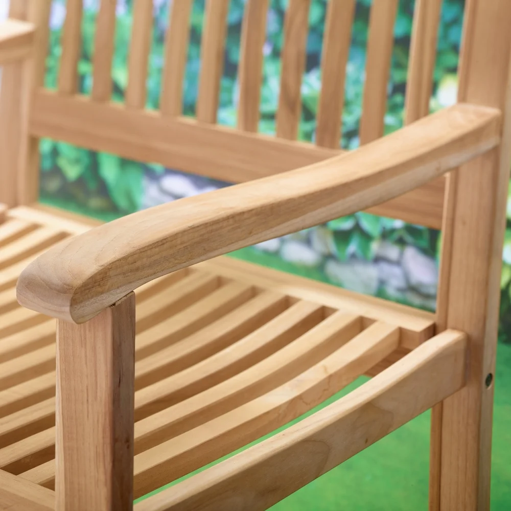 Pebble Lane living Santorini Grade A Teak Patio Dining Chair - Image 3