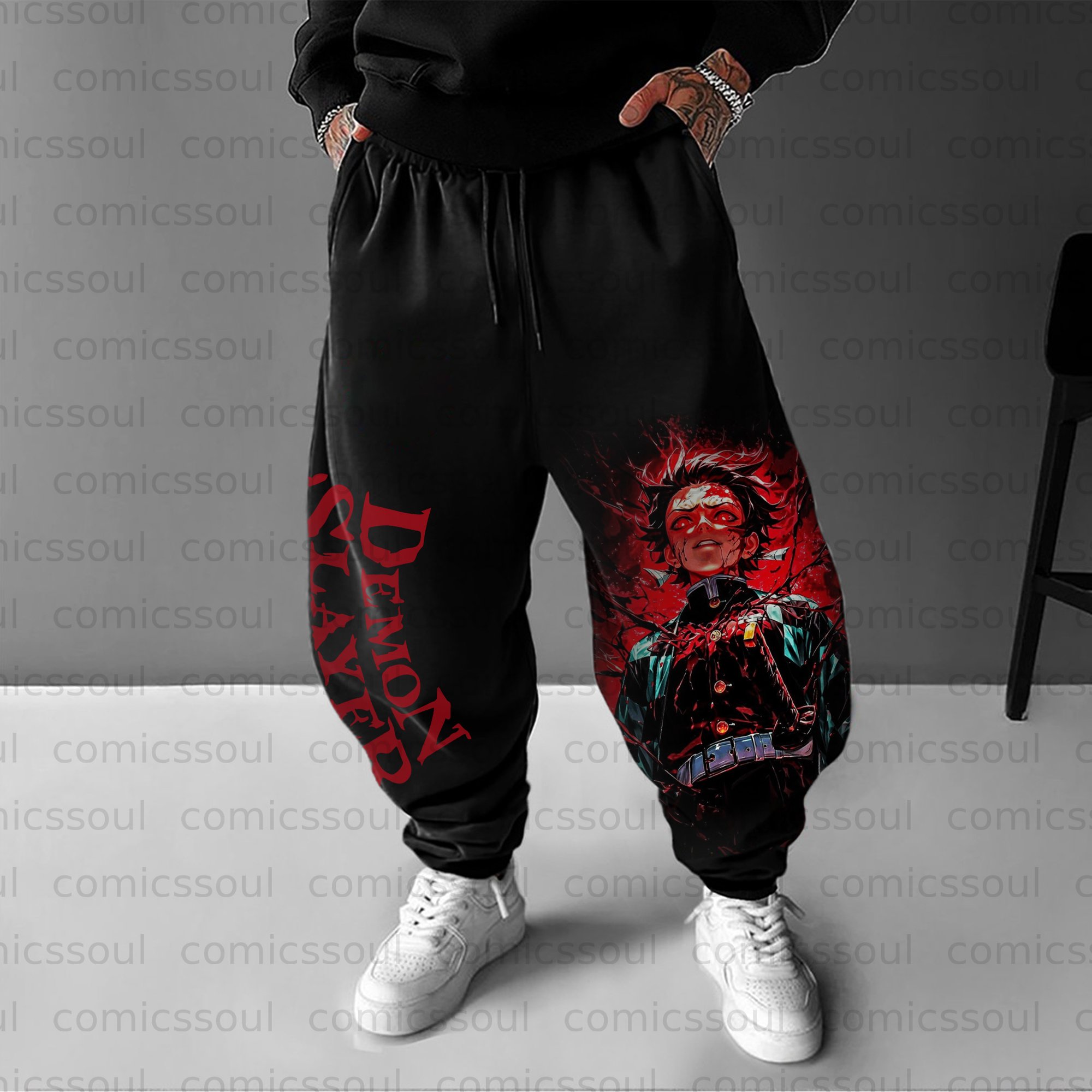 Unisex Anime Inspired Vintage Pants