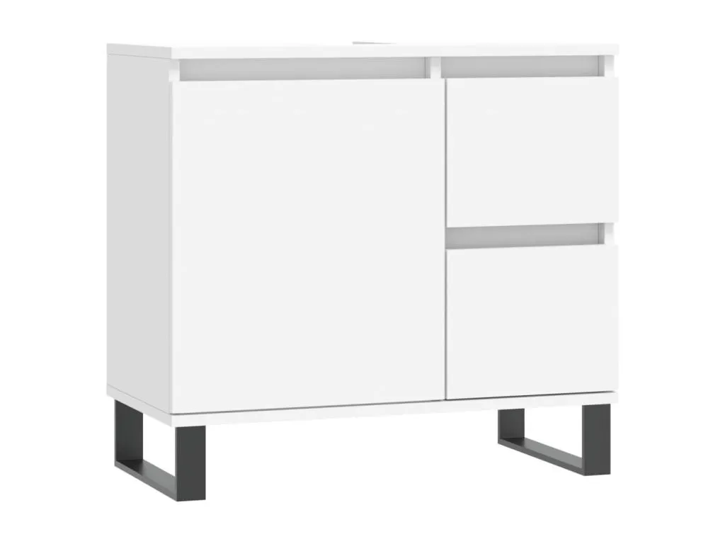 Armario de baño Alkihogares contrachapada blanco 65x33x60 cm