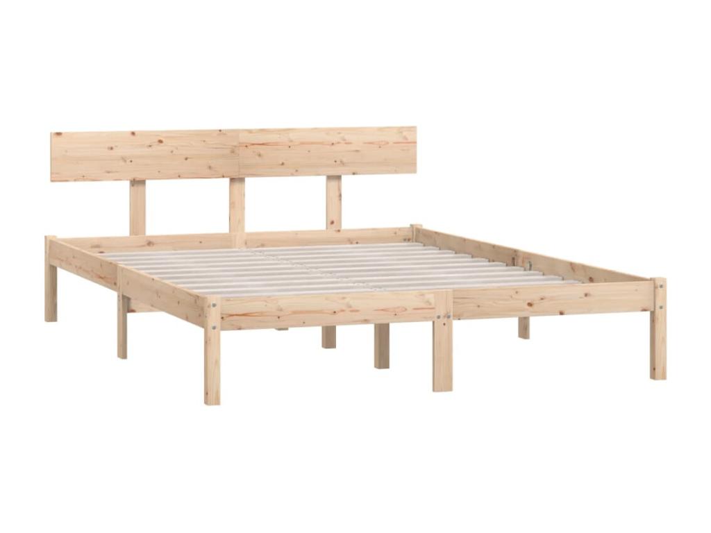 Mueblescolor de cama doble sin colchón madera maciza