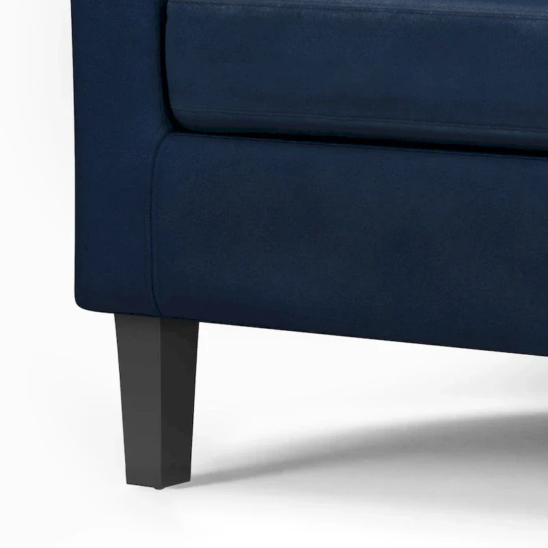 Modern Tub Accent Chair with Upholstered Seat and Wooden Legs