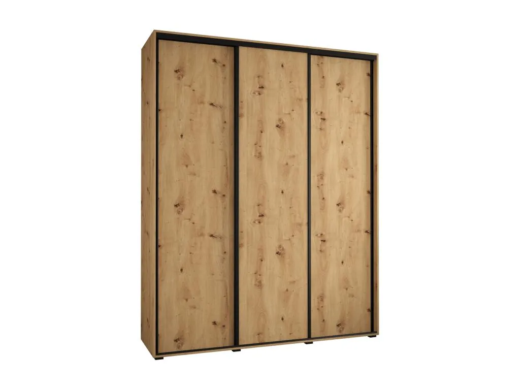 ARMARIO Banakdecoracion 1 DE PUERTAS CORREDERAS 235.2/200/45 3 puertas (Artisan/Artisan/Negro) BKBT42508