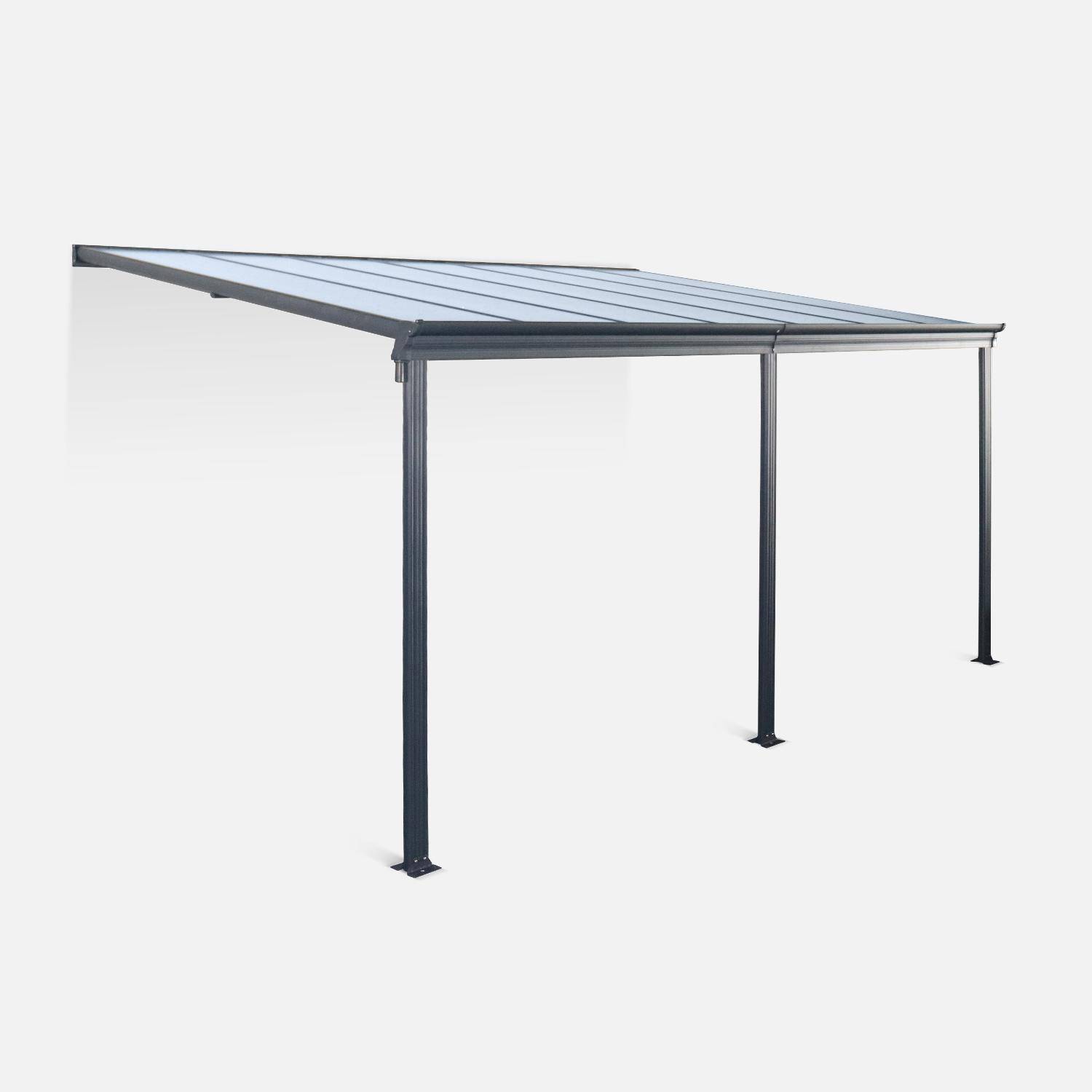 Avenio - Pérgola 3x4.4m de aluminio con canalón