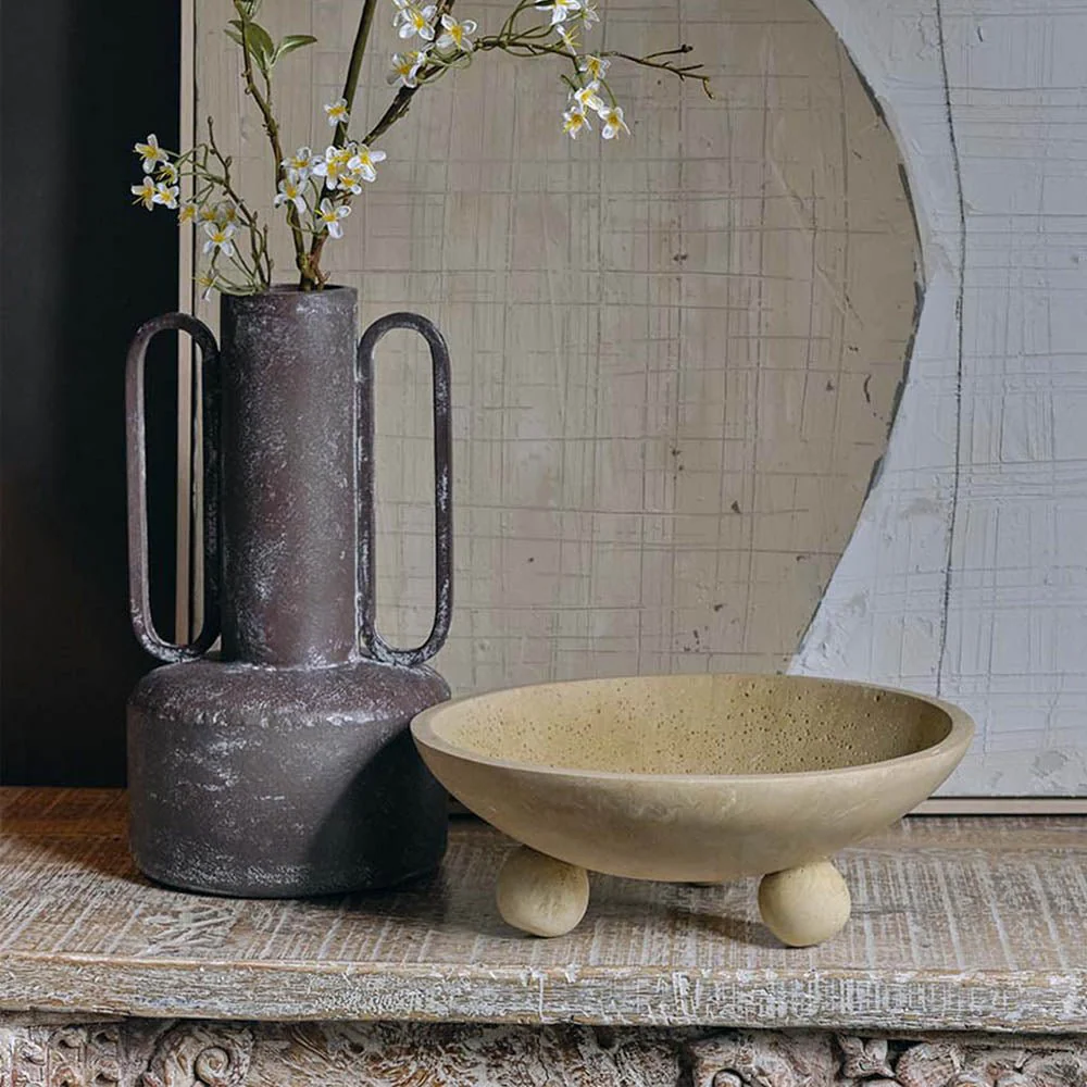 Theo Travertine Bowl