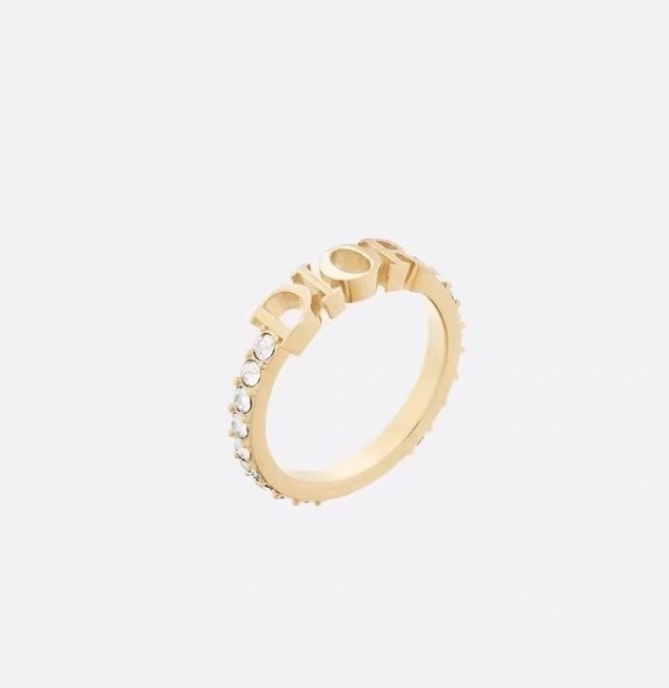 Dior Letters Diamond Paved Ring - Original Replica Club