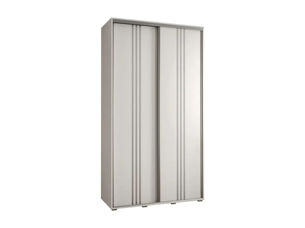 ARMARIO Alkihogares 6 DE PUERTAS CORREDERAS 235.2/130/45 2 puertas (Blanco/Blanco/Plata)
