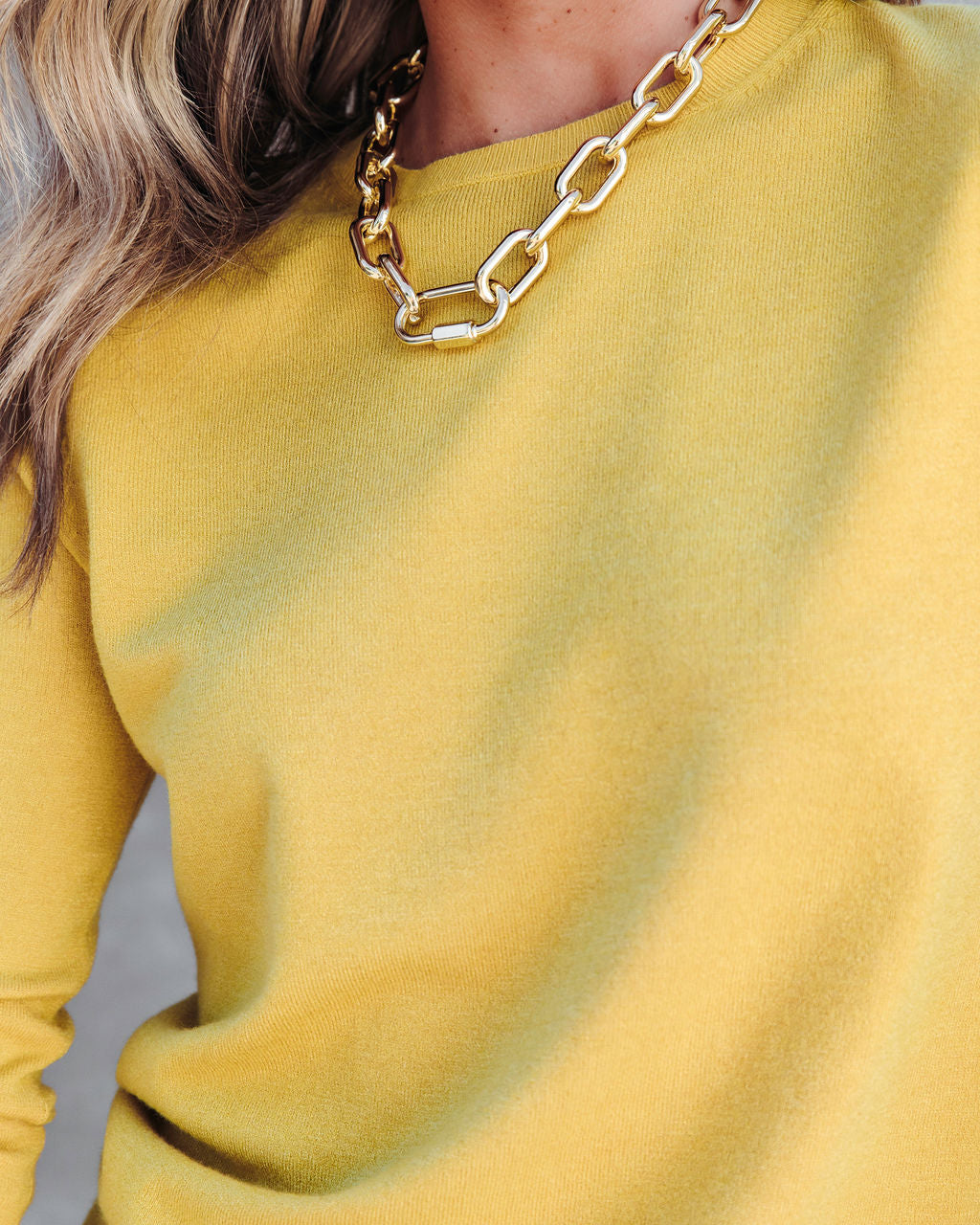 Robynn Knit Pullover Sweater - Yellow - Se7enfashion