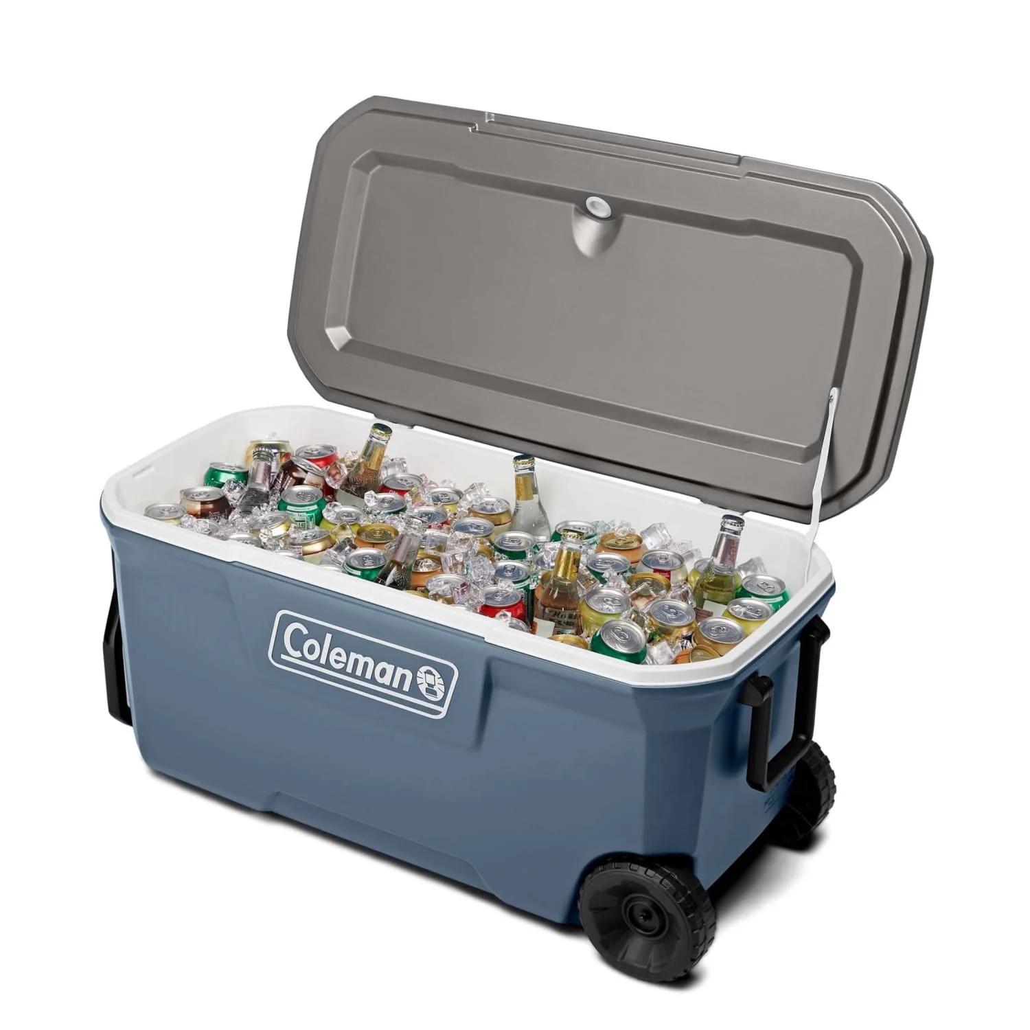 Coleman 316 Series 100QT Hard Chest Wheeled Cooler, Lakeside Blue - Image 2