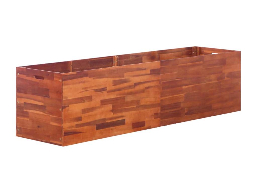 Arriate de madera de acacia 200x50x50 cm
