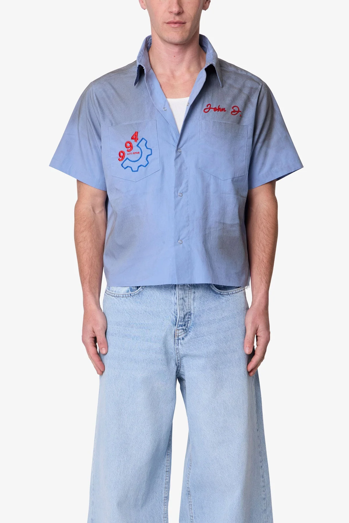 Vintage Work S/S Shirt - Light Blue