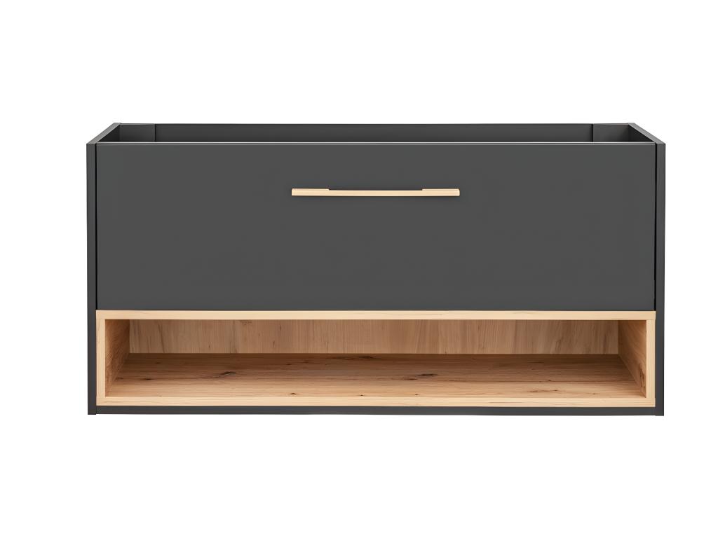 Mueble de lavabo suspendido antracita - 120 cm - YANGRA