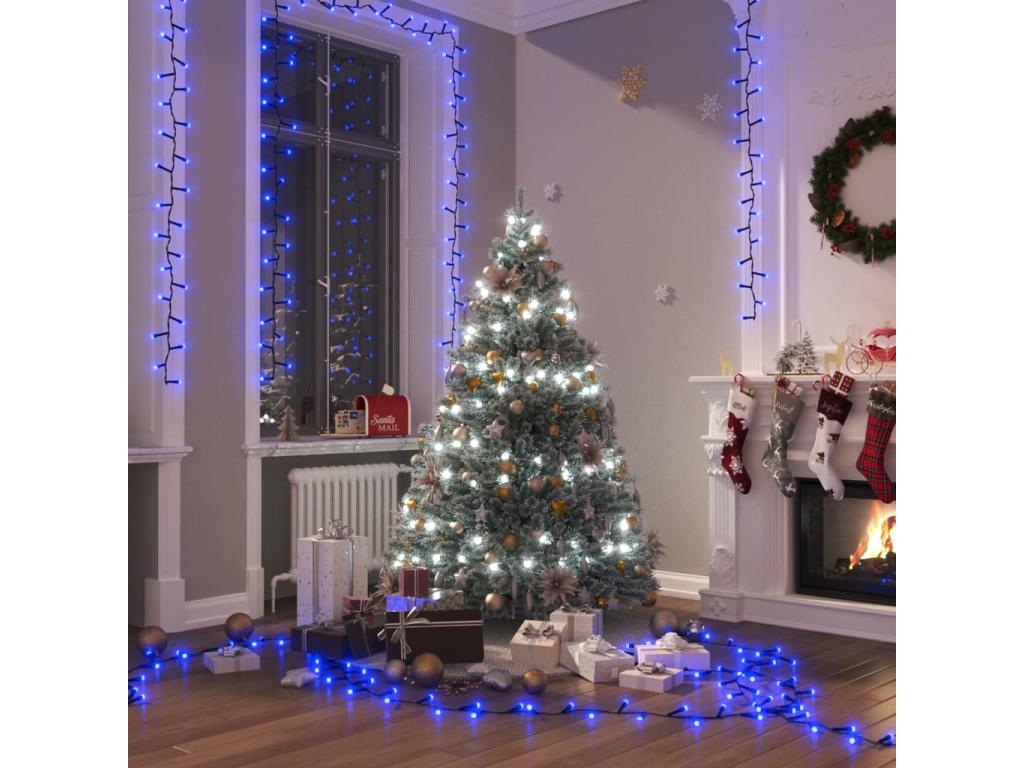Tira de luces compacta con 2000 LED PVC azul 45 m
