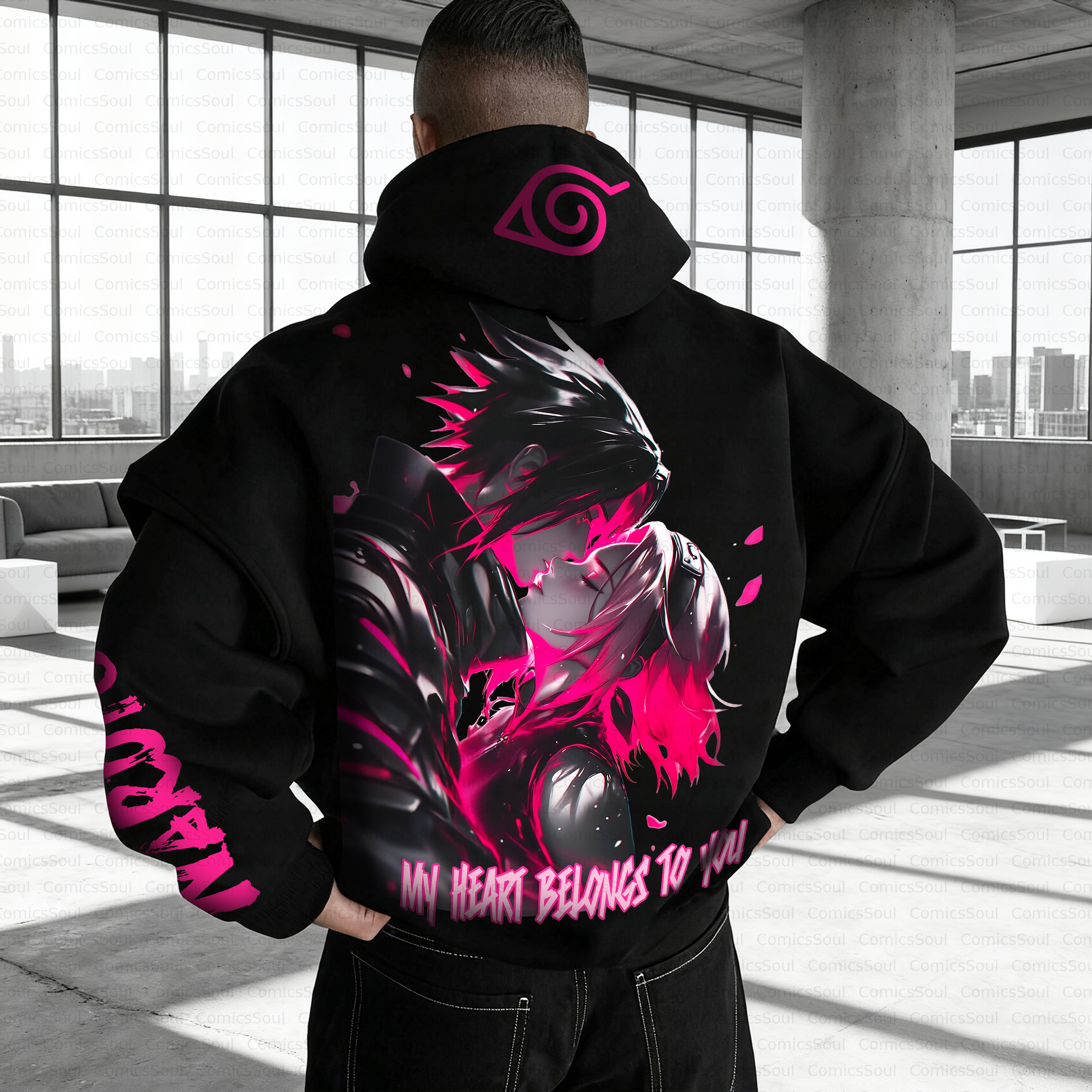 Unisex Anime Inspired Vintage Plush Hoodie
