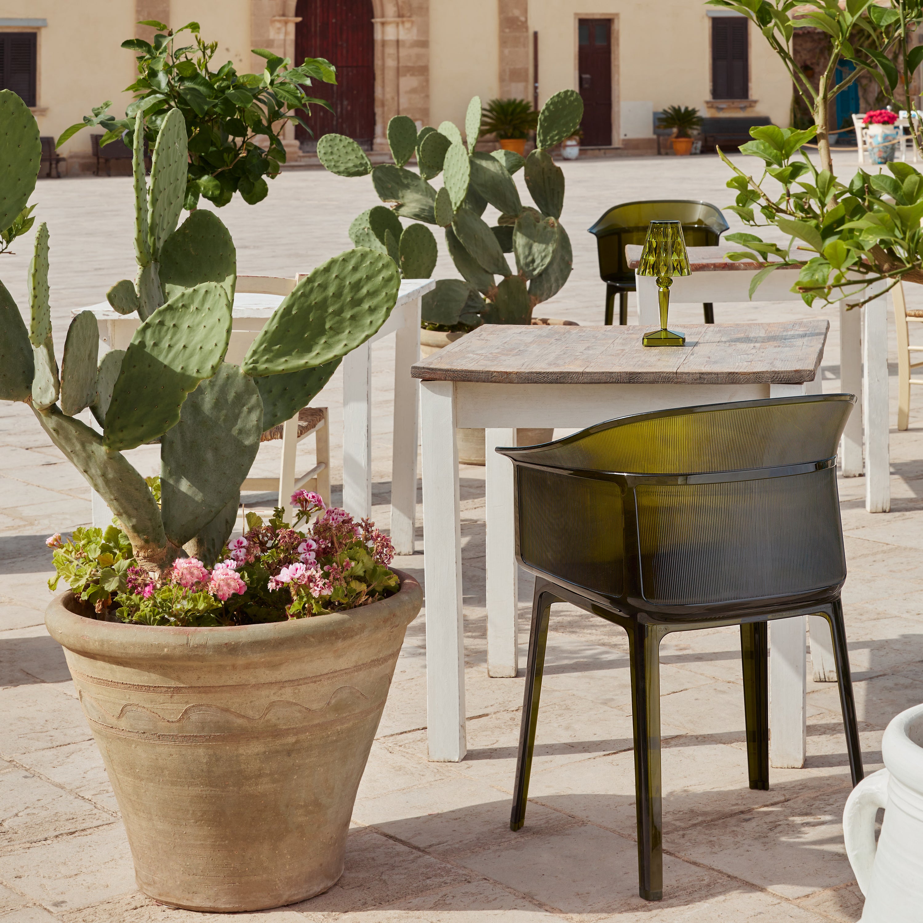 Kartell Papyrus Eetkamerstoel - Olive Green