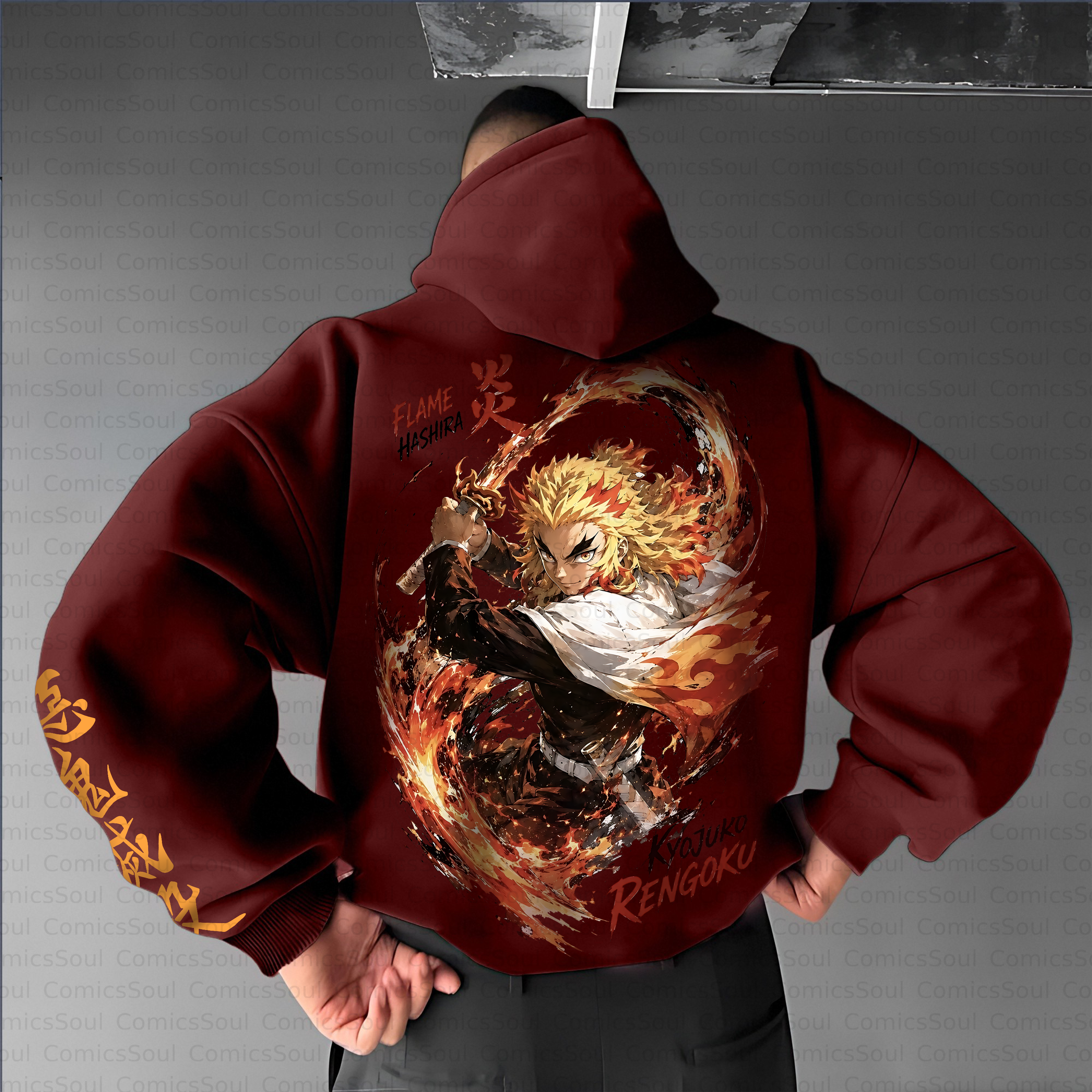 Unisex Anime Inspired Vintage Plush Hoodie 3051055 TeeThreads Sustain the Scene with Custom Apparel