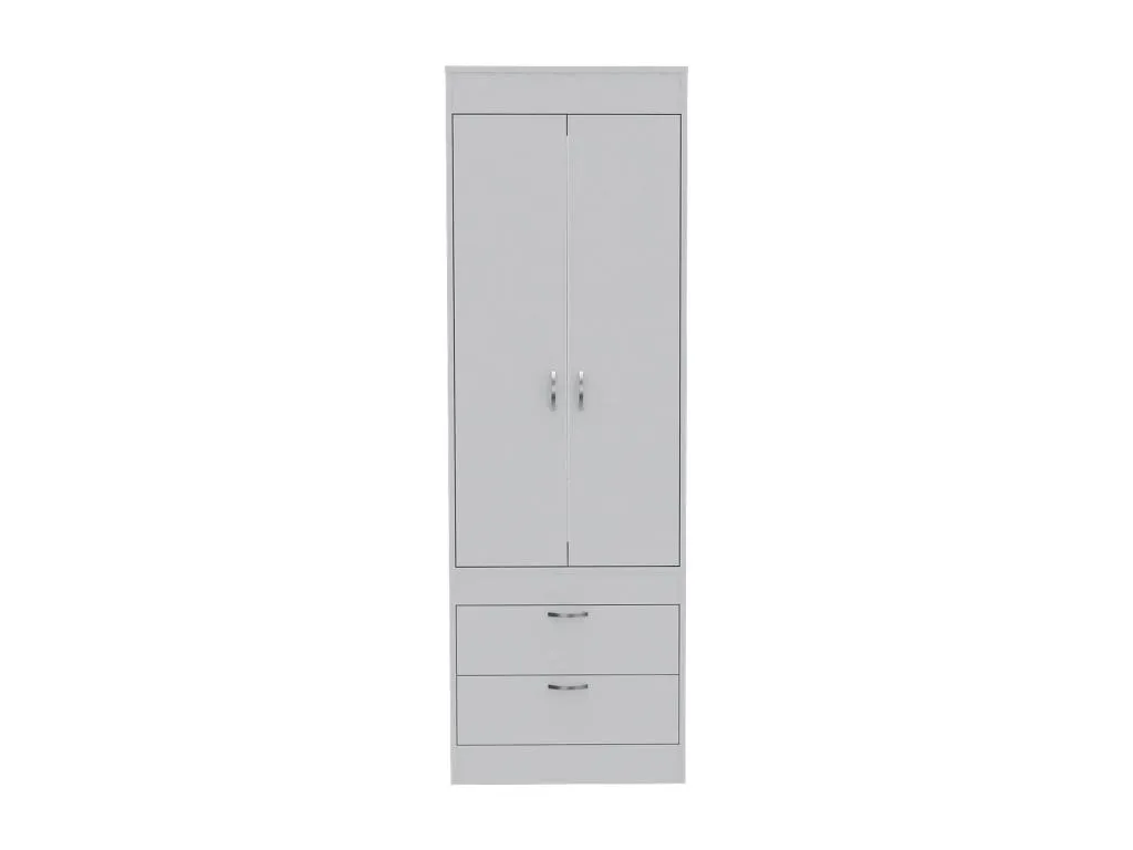 Armario Andreuworldcasa con 2 cajones y barra de colgar 178.81 cm X 59.18 cm X 48 cm Blanco