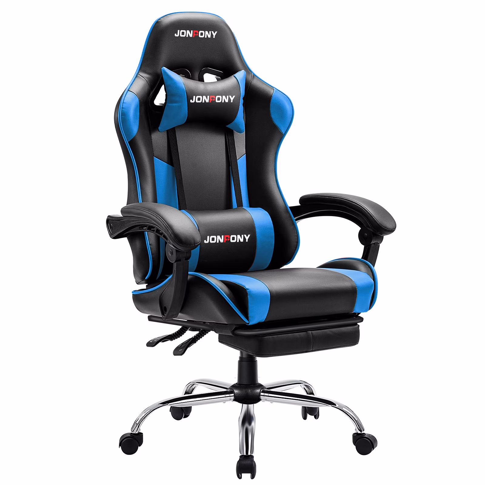 JONPONY Big and Tall 500LBS Gaming Chair, Ergonomic Design, Gamer Chair PU Leather with Footrest and Lumbar Support, High Back Office Chair Support 8 Hours Long Sitting,Red Computer Chair,Red - Image 3