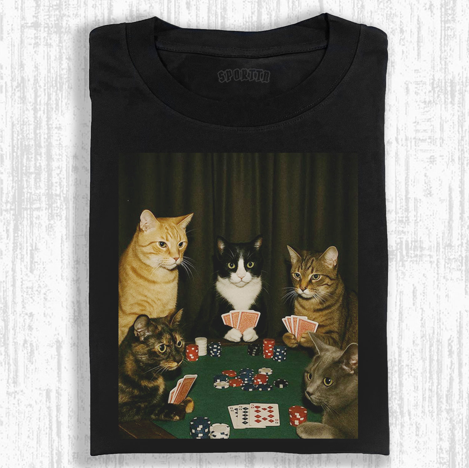 CATS' POKER NIGHT T-SHIRT