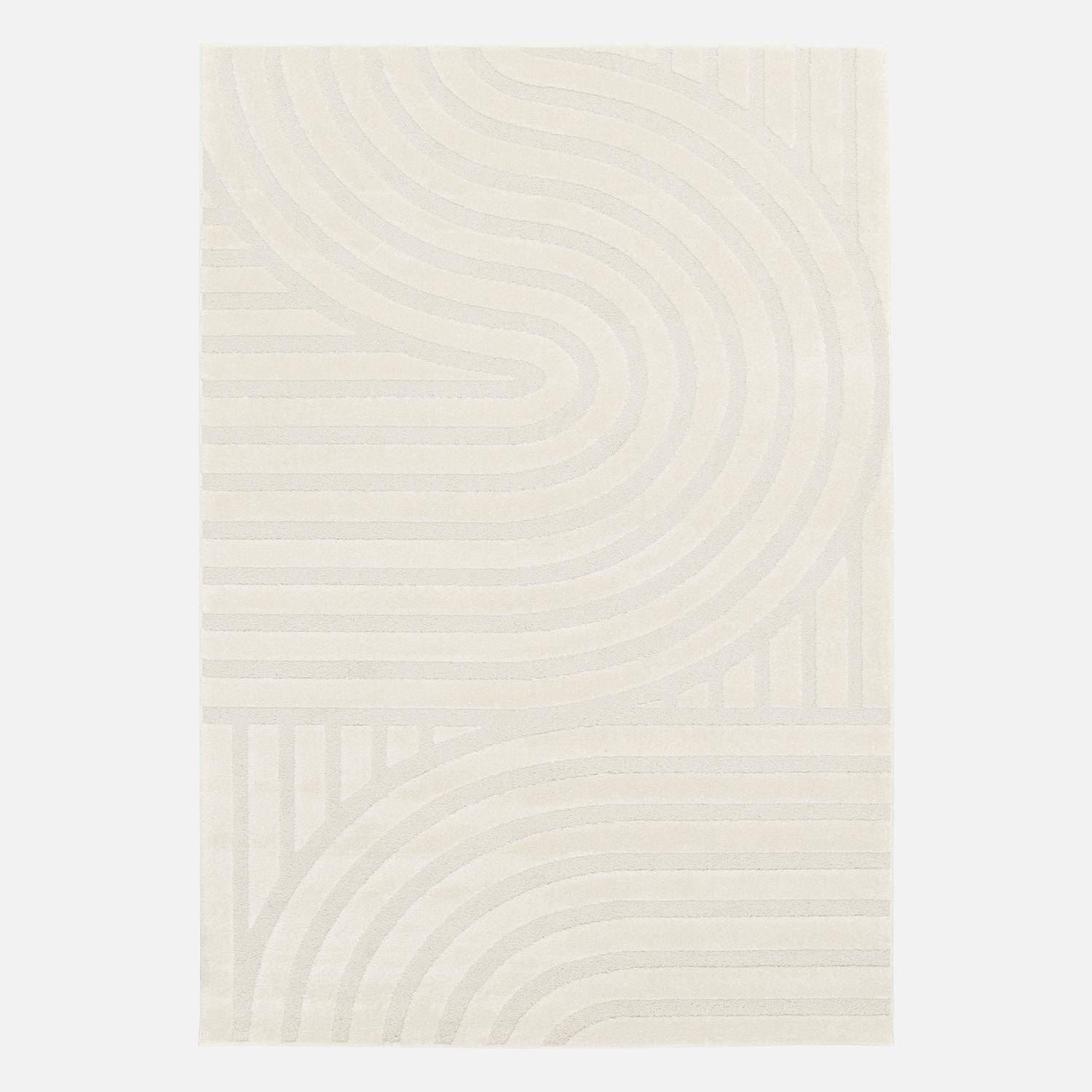 Blake - Alfombra interior con motivos de arcos crema