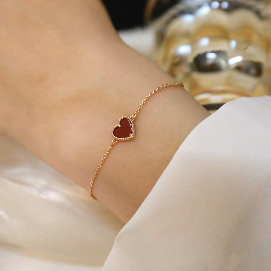 VCA Sweet Heart Butterfly Alhambra Bracelet 1 Motif - Original Replica Club