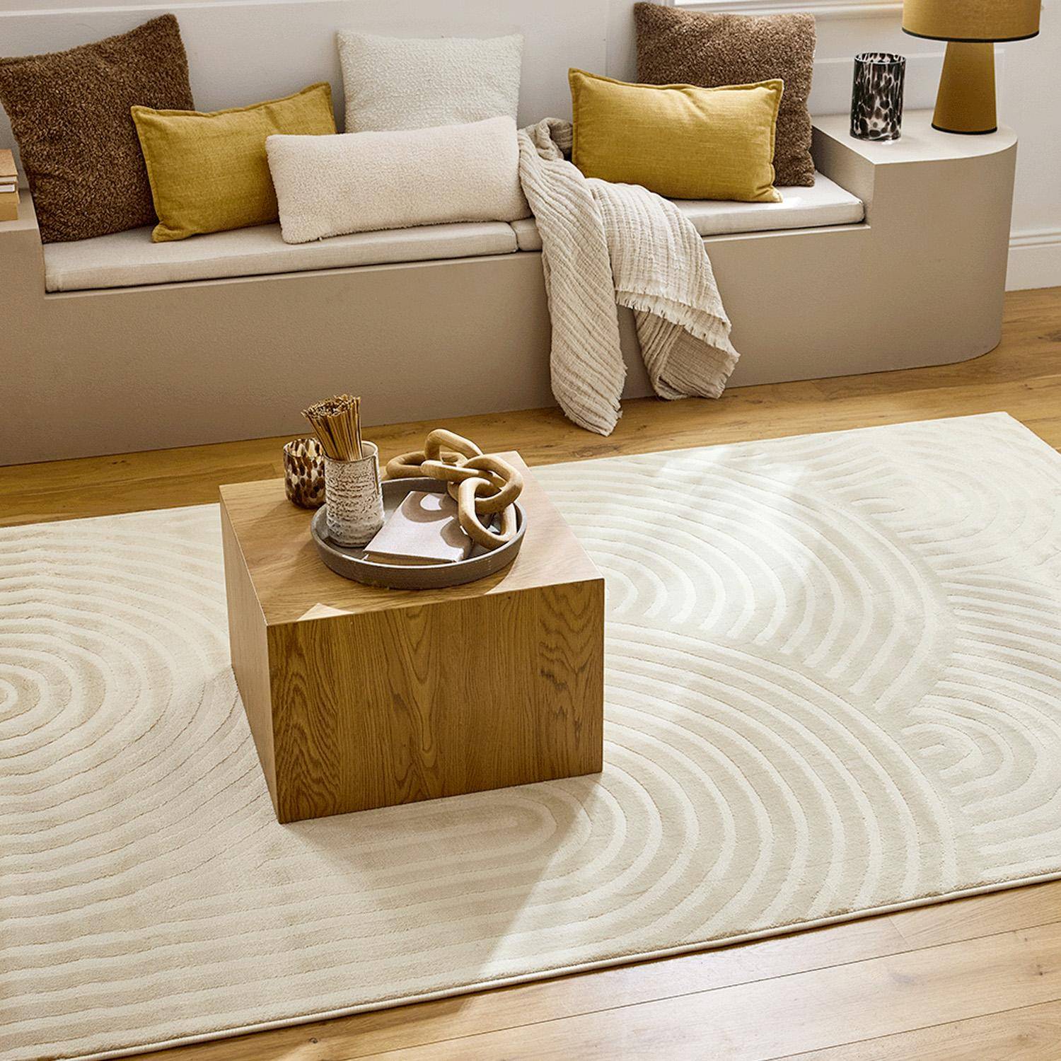 Brad - Alfombra interior motivo arcos crema