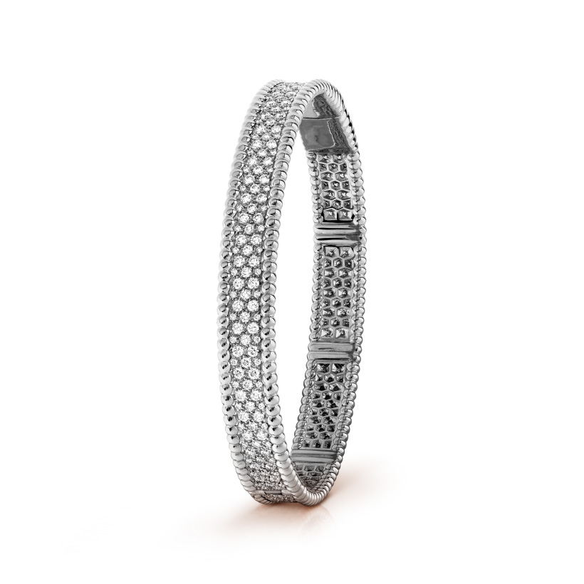 Replicate Perlée diamonds bracelet, 3 rows, medium model(1:1 replica) - Original Replica Club